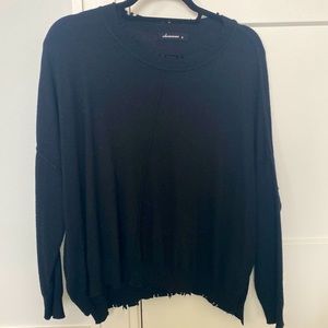 Black distressed sweater